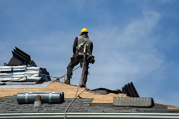 Professional Gutter Installation technician working in Woodlyn, PA